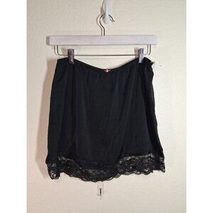 NWT West of Melrose Slip Mini Satin Lace Trim Business Casual Black Size Medium